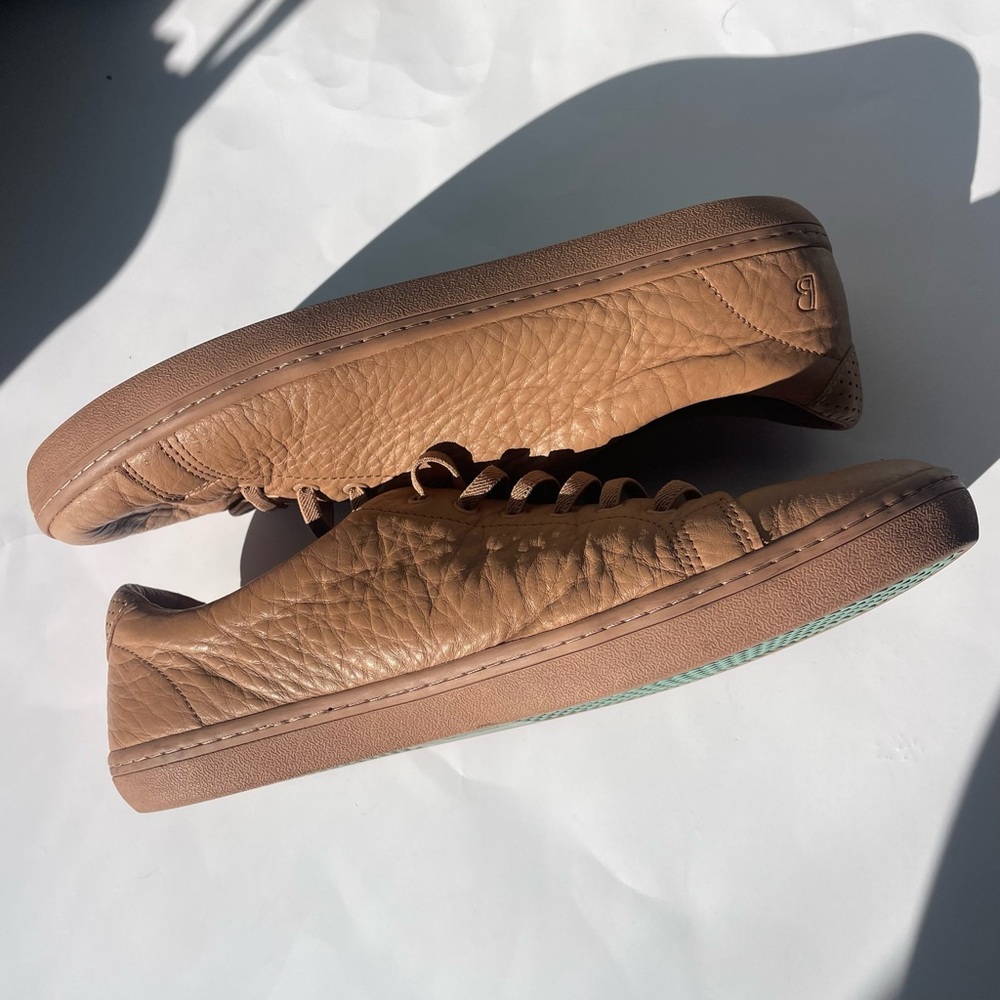Birchbury Bramford Barefoot Sneaker light brown tan leather size 11.5 - Picture 4 of 10